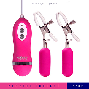 Playful Tonight_NP-005_Omysky-Pinky Remote Vibrator Nipple Clamps
